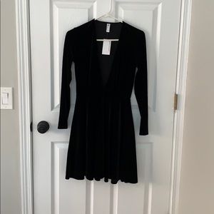 Velvet Deep V Dress